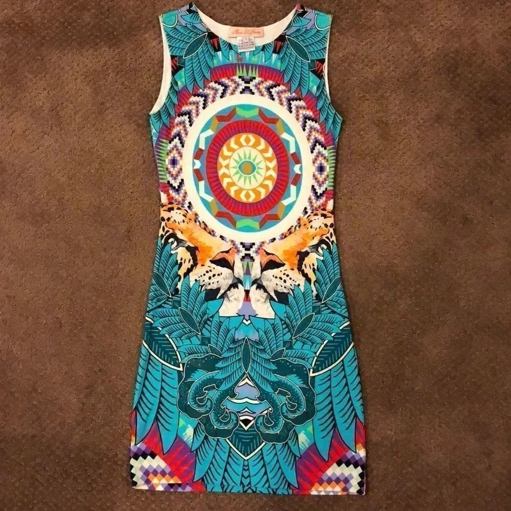 Mara Hoffman Printed Bold Color Pattern Tank Dress